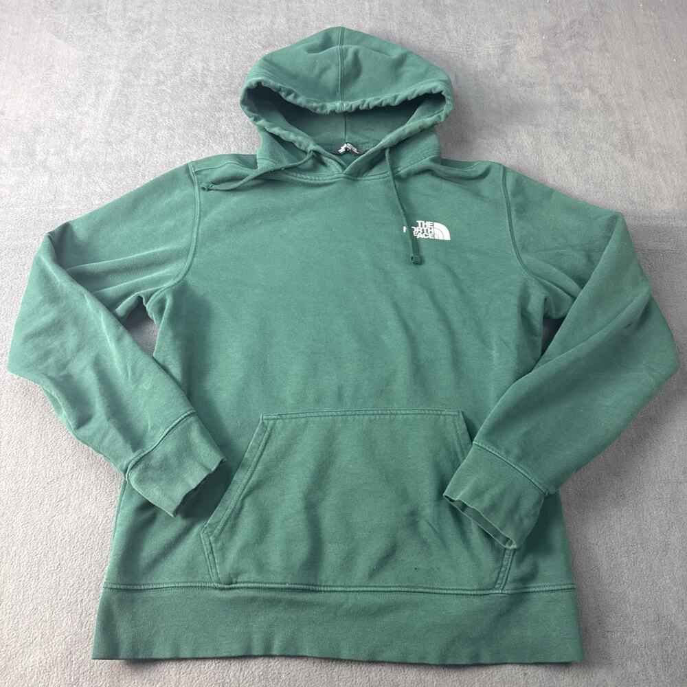 The North Face Green Mens Medium Heavy Hooded Pullover Sweatshirt Hoodie